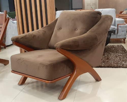 Costorica[Ivery Tech] Single Seater Sofa[Teak Colo